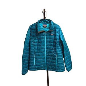 Patagonia Women's Worn Down Jacket/Sweater in Teal XL